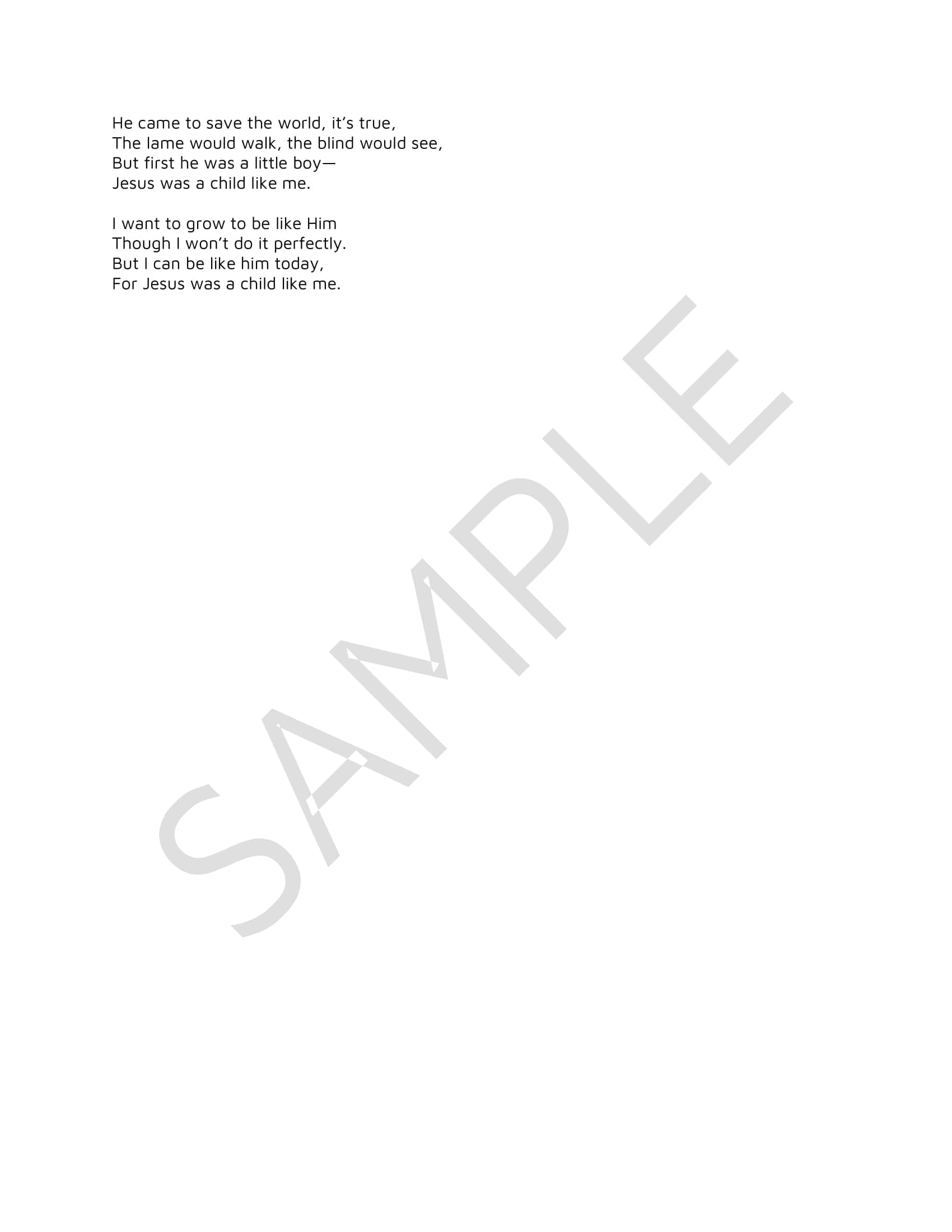 Jesus Was a Child Like Me - Image 4