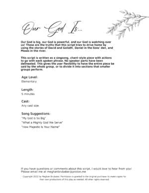 Alternative view of Our God Is. . .