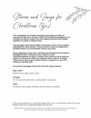 Alternative view of Stories and Songs for Christmas (KJV)