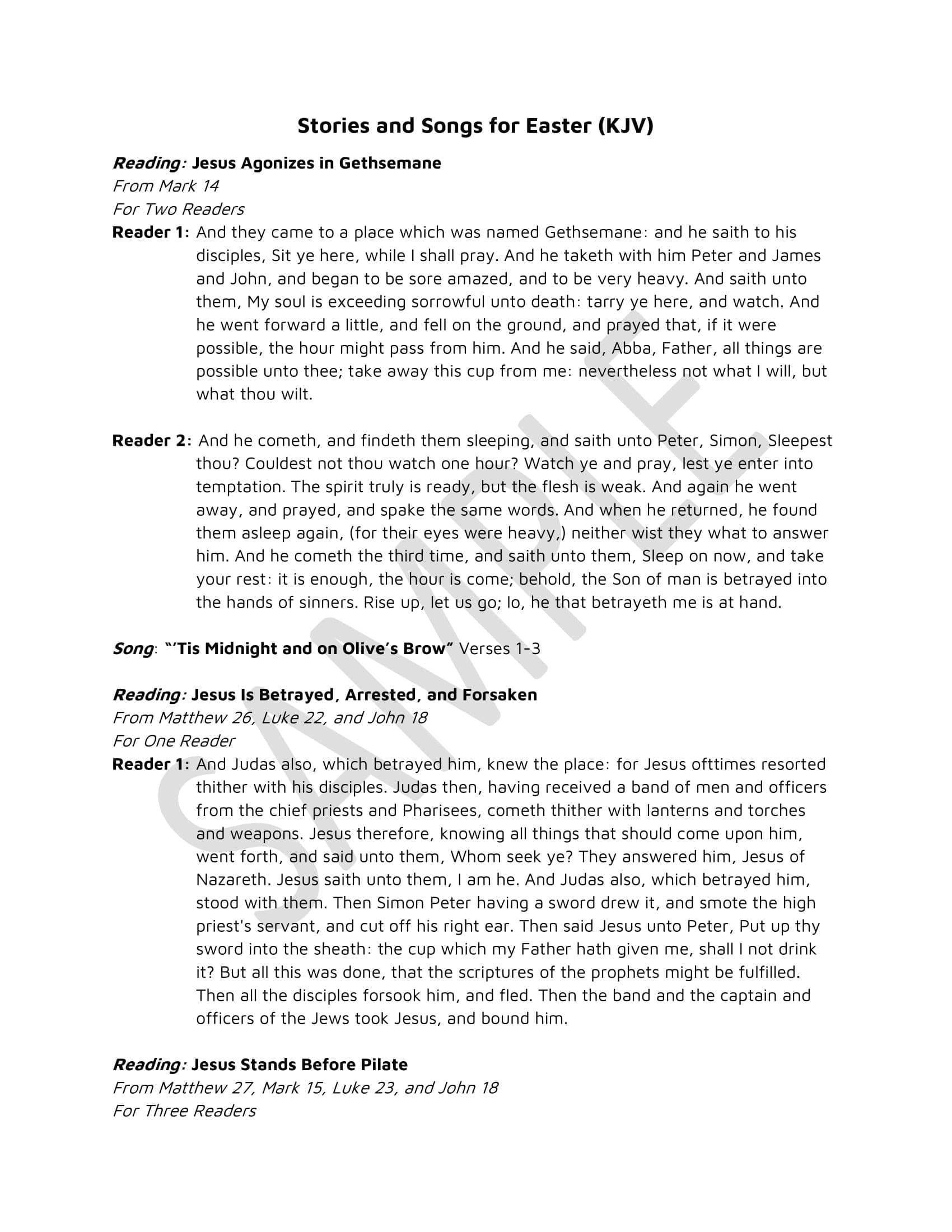 Stories and Songs for Easter KJV - Image 3