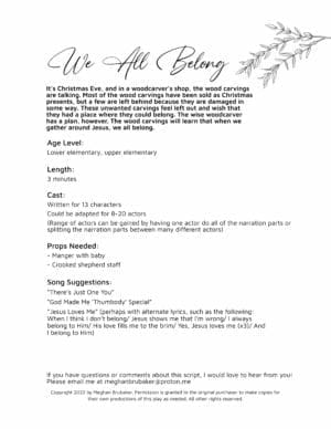 Alternative view of We All Belong