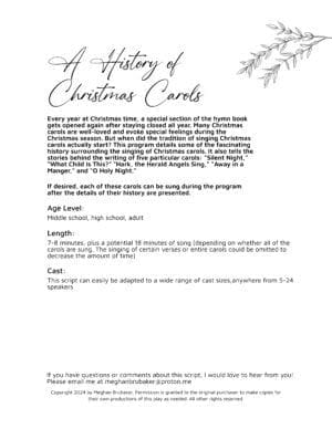 Alternative view of A History of Christmas Carols