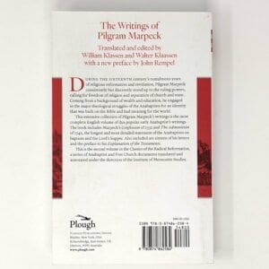 Alternative view of The Writings of Pilgram Marpeck